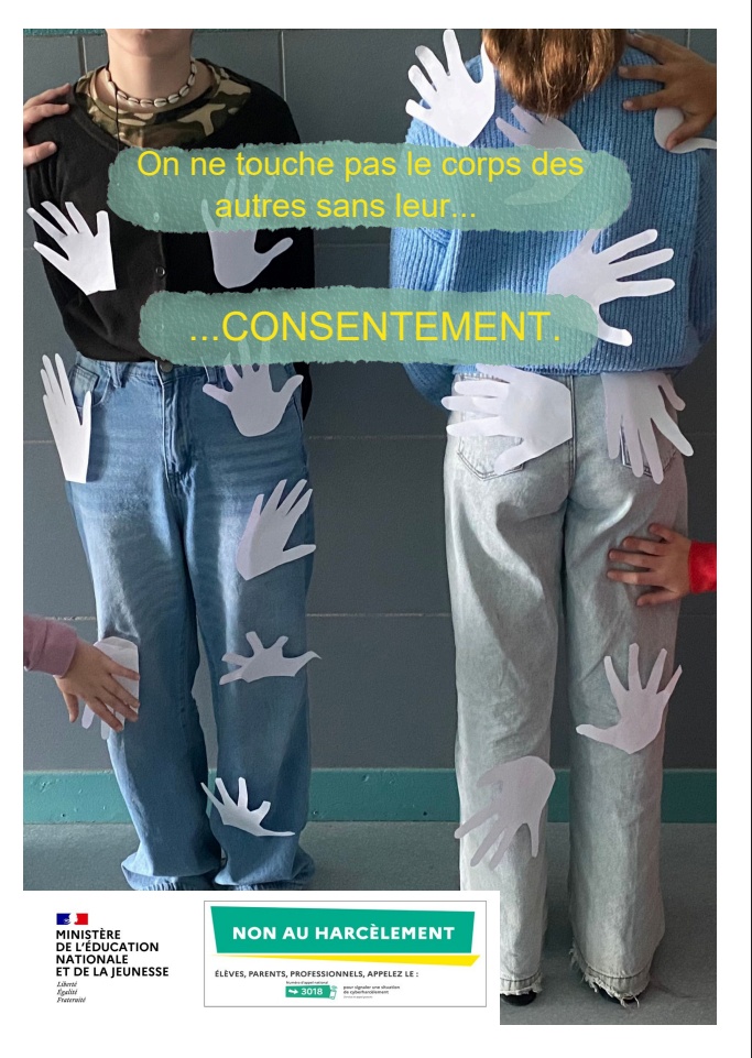 Affiche Non au harcèlement