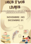planning lecture novembre décembre